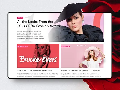 Fashion Blog II adobe xd daily ui design fashion fashion blogger feminine layout pink rose template template design ui kit webdesign