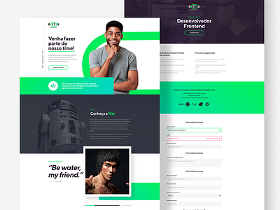 Rits Carreiras Webpage clean design flat lettering minimal type ui ux vector web website