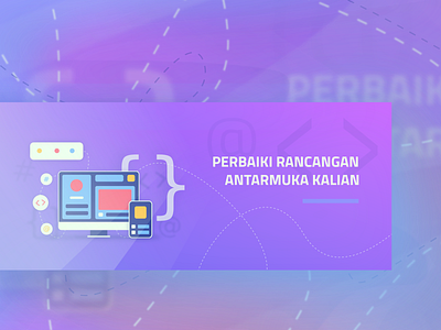 Freebie | Perbaiki Rancangan Antra Muka Kalian | Banner Gimpscae flat design gradient illustration mockup modern paperpillar shot ui design uiux website design zalepik