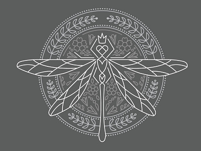 Dragonfly Crest Wip branding crest design dragonfly enclosure logo vector wip