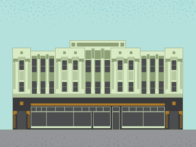 Chicago Bee Building architecture art deco chicago illustration library