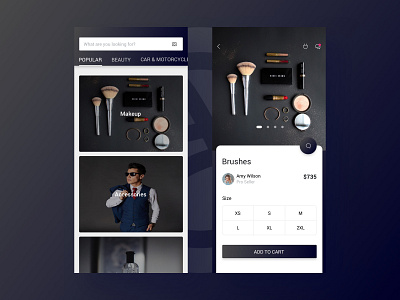 High-end cosmetics store | Daily UI practice ui ux 应用 设计
