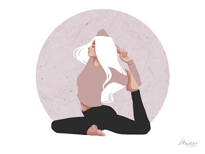 Yoga girl I 2d art artwork asana branding character design concept design digital art drawing graphical graphics illustration illustrator namaste painting photoshop vector yoga yoga pose