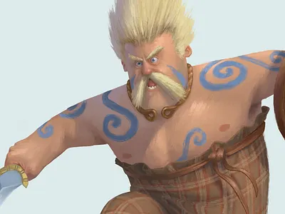 Gallic Celt ancient celt character design france gaul illustration roman warrior