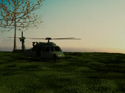 black hawk down blender blender3d blender3dart illustration logo lowpoly