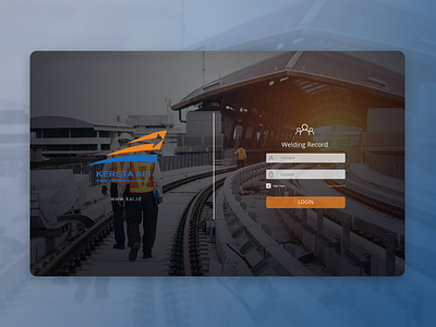 Web UI - KAI Welding Login Page app dashboard homepage interface kai login page pragma ui ux web welding