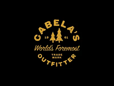 World's Foremost Outfitter apparel badge graphic graphic design outdoor trees typography