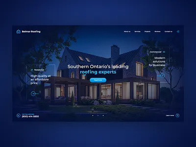 Belmar Roofing agency app design hero home island landingpage mockup onepage poland theme travel traveling ui ux web webdesign website welcome wordpress