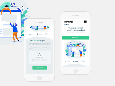 Brand24 - UI rwd brand24 clean concept design homepage information minimal redesign responsive design rwd social site typography ui user interface design ux