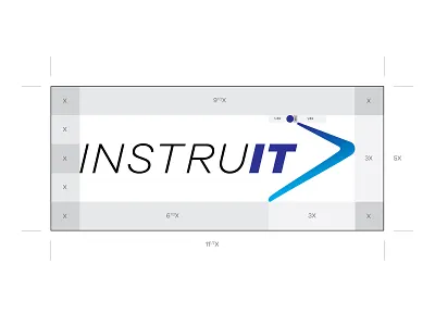 Instruit - Logo construction grid agency blue branding construction consultancy design forward gradient graphic design grid i identity illustration lettering logo logogrid monogram moving service typography