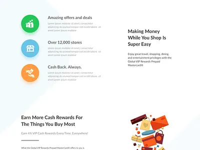 Online Cash Back Landing Page admin cashback clean dashboard design flat flat ui graphics illustration landing page landing page design online cashback portal portfolio theme typography ui ux vector web