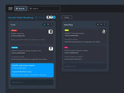 Trello - web UI dark mode clean creative dailyui dark mode dark mode palette design information interface minimal redesign task list task manager trello typography ui uidesign user centered design ux