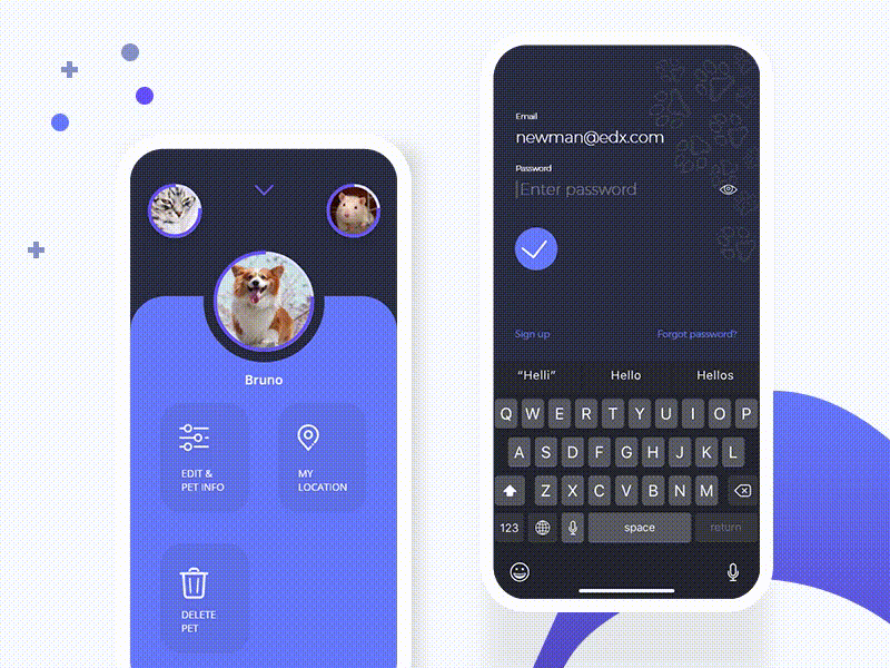 Pet App adobe xd app design mobile ui ux