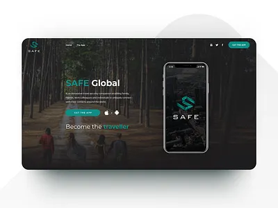 Safety App - Web Design adobe adobe xd app design clean design graphic design landing page minimal tracking app travel app ui uiux user inteface ux web web design webdesign website website design websites