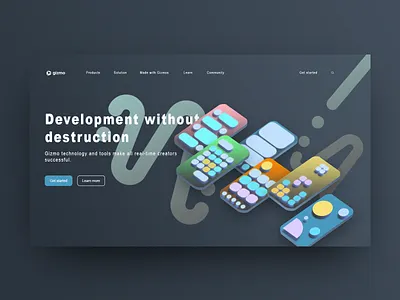 Gizmo branding creative design identity illustration minimal modern typography ui uiux ux vector web website