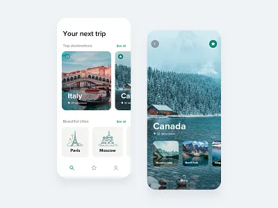 Travel App app canada design detail interface ios iphone italy paris photography slideshow travel travel app traveling travelling trip ui ux