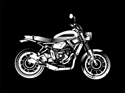 MOTO bike bikers bikes black and white illustration illustrator moto motorbike motorcycle motosport vector yamaha