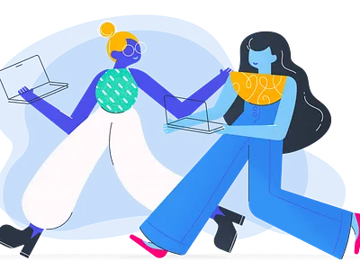 It's not always about the work business character design coworkers illustration illustrator people values vector