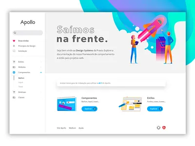 DS Documentation branding component library components design design system documentation gradient icon illustration software ui