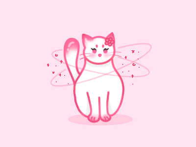 Sakura Cat cat flowers illustration sakura