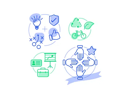 Icon illustrations for Vancouver Airport icon design icons illustration