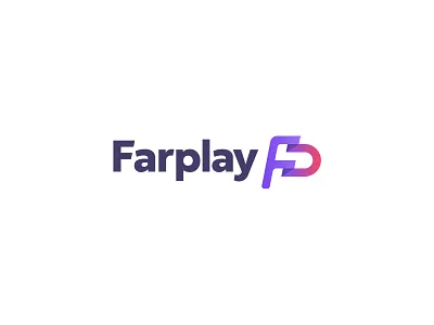 Farplay Logo app fairplay flag fp gradient letters pf sport startup