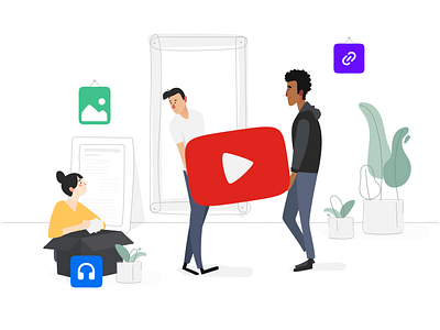 Move in illustration movers simple social media