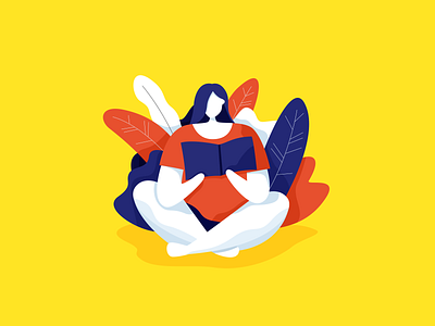 Illustrations reading ui 插图 活跃 设计