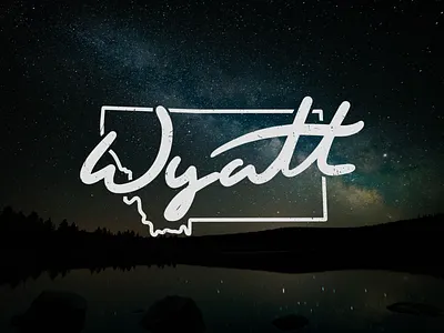Wyatt Montana Logo adobe draw apple pencil brand brand design branding branding design design illustration logo montana photography typography vector