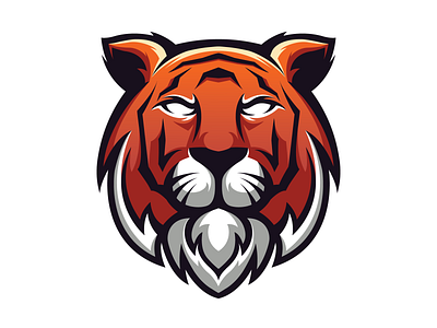 Tiger logo illustration animal background carnivore cat danger design face head icon illustration isolated logo mascot nature power predator symbol tiger vector wild