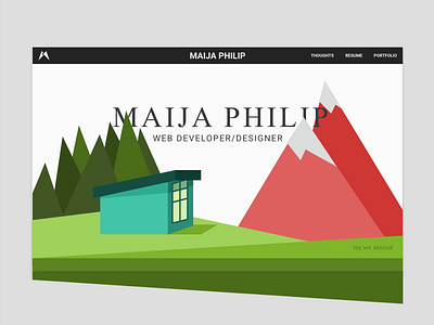 Personal Website Home Page Design design flat homepage illustration modern personal ui web