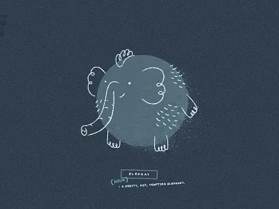 Elephat Doodle animal design doodle elephant illustration texture