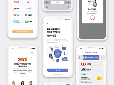 Credit union wallet app bank banking app credit union creditcard design app mobile app mobile ui modal step
