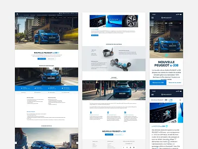 Peugeot e208 Website Revamp Concept 208 automotive automotive design e208 electric peugeot psa website