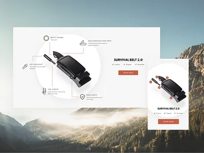 Survival Belt 2.0 ecommerce shopify ui ui design ux ux design