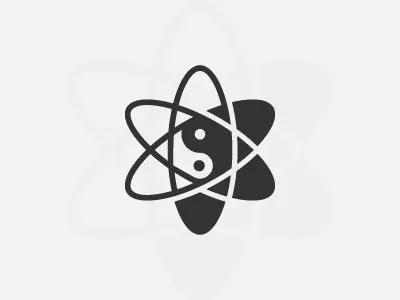 Yin Yang Nucleus atom balance black and white harmony nucleus orbit science yin yang