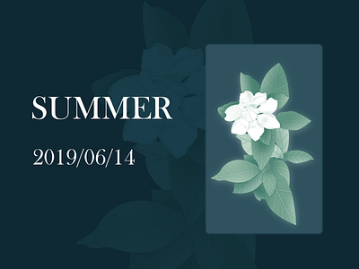 Gardenia design flat illustration web website