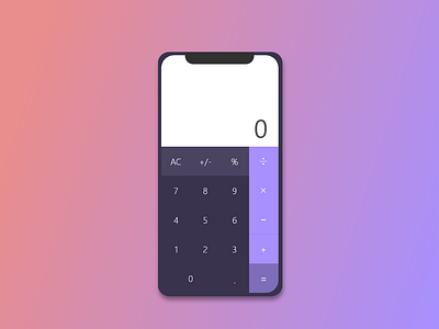 DailyUI #004 - Calculator adobe adobe xd adobexd calculator calculator ui daily daily ui dailyui design flat design flatdesign iphone iphonex ui uidesign uiux ux