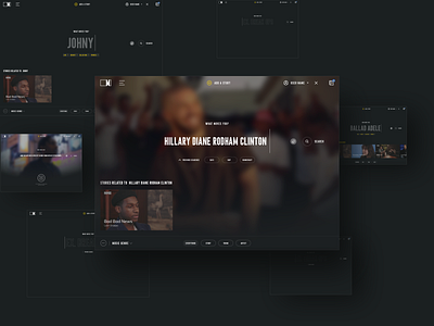 Music.com - Search dashboard landing page music music app music archive music.com pharrell search search bar search engine search results social songs stories ux ui webdesign yellow