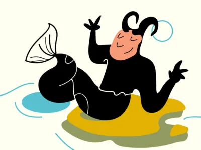 Chill capricorn capricorn character illustration minimalist vector zodiac