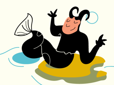 Chill capricorn capricorn character illustration minimalist vector zodiac