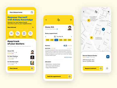 Dialysis App app application branding concept design mobile ui ux