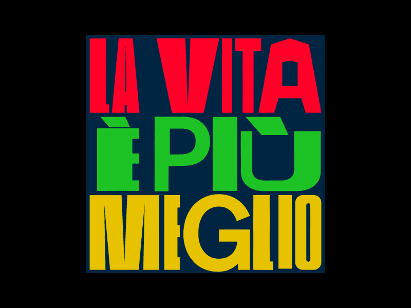 La vita è più meglio aftereffects animation kinetic type kinetictypography motion type