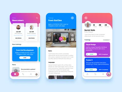 Online Courses - Mobile UI [Day Mode] app apple cards concept courses design mobile product design ui ux