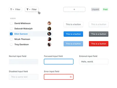 SB UI Kit design error fields filter icon input fields ui ui kit user experience user experience design user interface ux