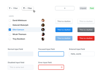 SB UI Kit design error fields filter icon input fields ui ui kit user experience user experience design user interface ux