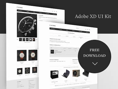 Free Black and White UI Kit design ecommerce free black and white ui kit free ui kit freebie freebies ui ui ux ui kit