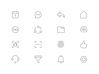 Tender Icons: Interface Vol. 1 app icons icons pack interface ios 13 icons line icons product icons tender icons touch id
