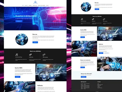 ADAS Partners blue branding cars clean design driving futuristic ui landing page landingpage mechanic minimal mobile neon product design typography ui ux web web design website