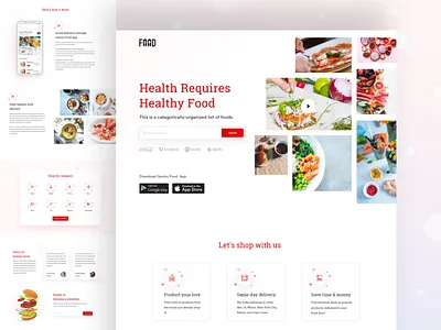 Food Order Website Design catering homepage delicious food food and drink food app food order food ordering icon illustration landing page design minimal design restaurant design restaurant web restaurant website theme ui ux website design